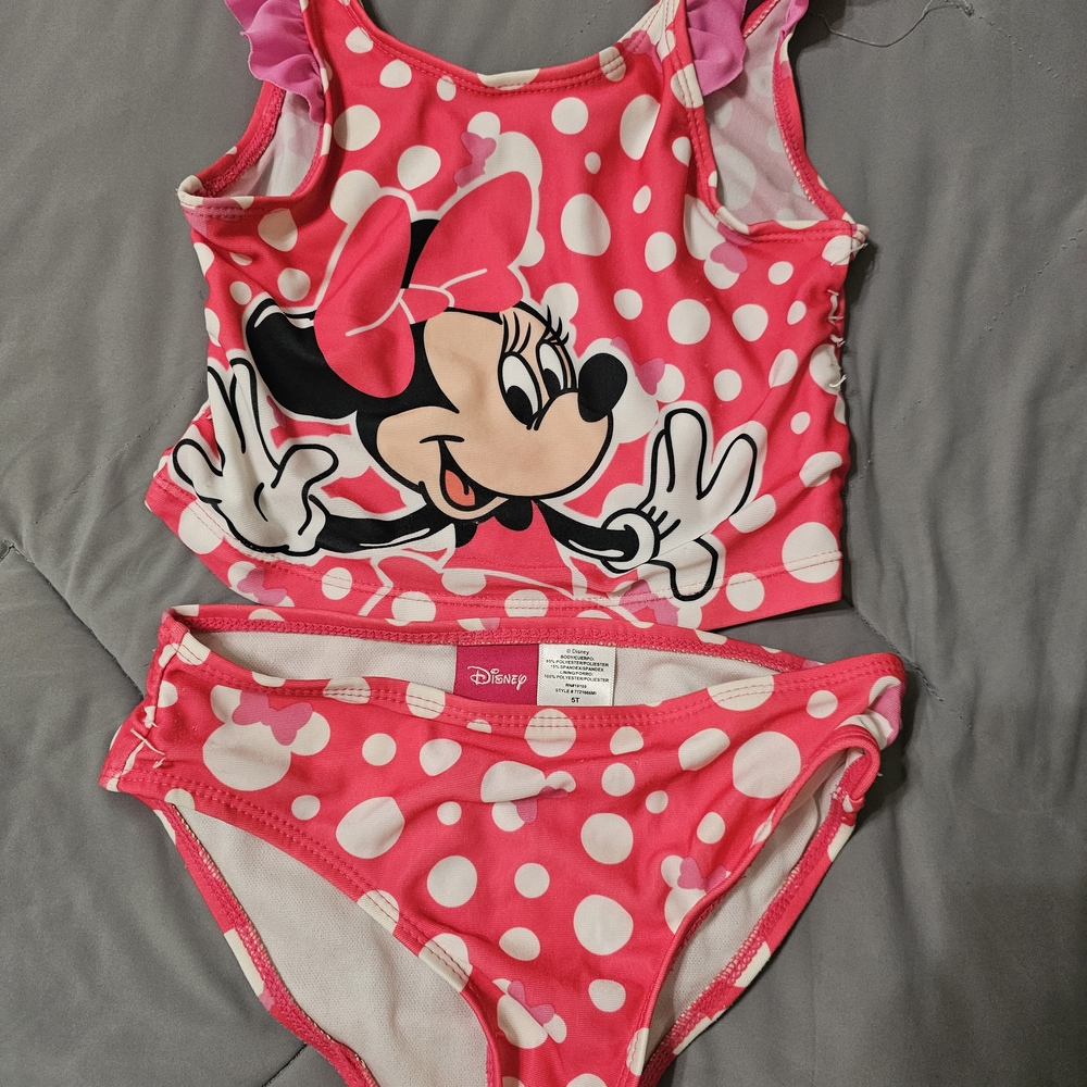 Disney Minnie Mouse Pink Polka Dot Swimsuit